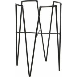 Mica Decorations Plantenstandaard/verhoger - zwart - H38x29 cm - Plantenstandaarden