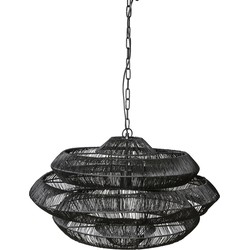 PTMD Jeff black Iron 5 layer round hanging lamp