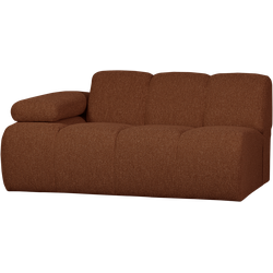 WOOOD Mojo 1,5-Zits Bank Met Arm Links - Bouclé - Roest Bruin