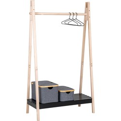 Torino Clothes Rack - Clothes rack in natural wood and black