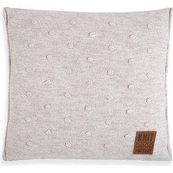 Knit Factory Noa Sierkussen - Beige - 50x50 cm - Inclusief kussenvulling