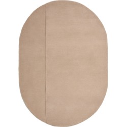 Kave Home - Cosima ovaal wollen tapijt in beige Ø 160 x 230 cm