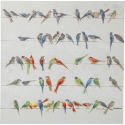 Kare Schilderij Touched Birds Meeting