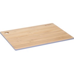 Set van 1x stuks snijplanken grijze rand 23 x 30 cm van bamboe hout - Snijplanken