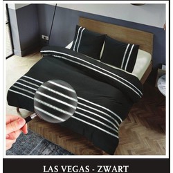 Hotel Home Collection - Dekbedovertrek - Las Vegas - 200x200/220 +2*60x70 cm - Zwart