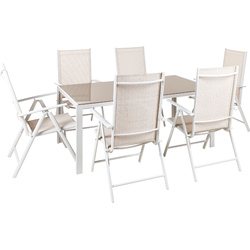 CATANIA  - Tuinset voor 6 - Beige - Aluminium