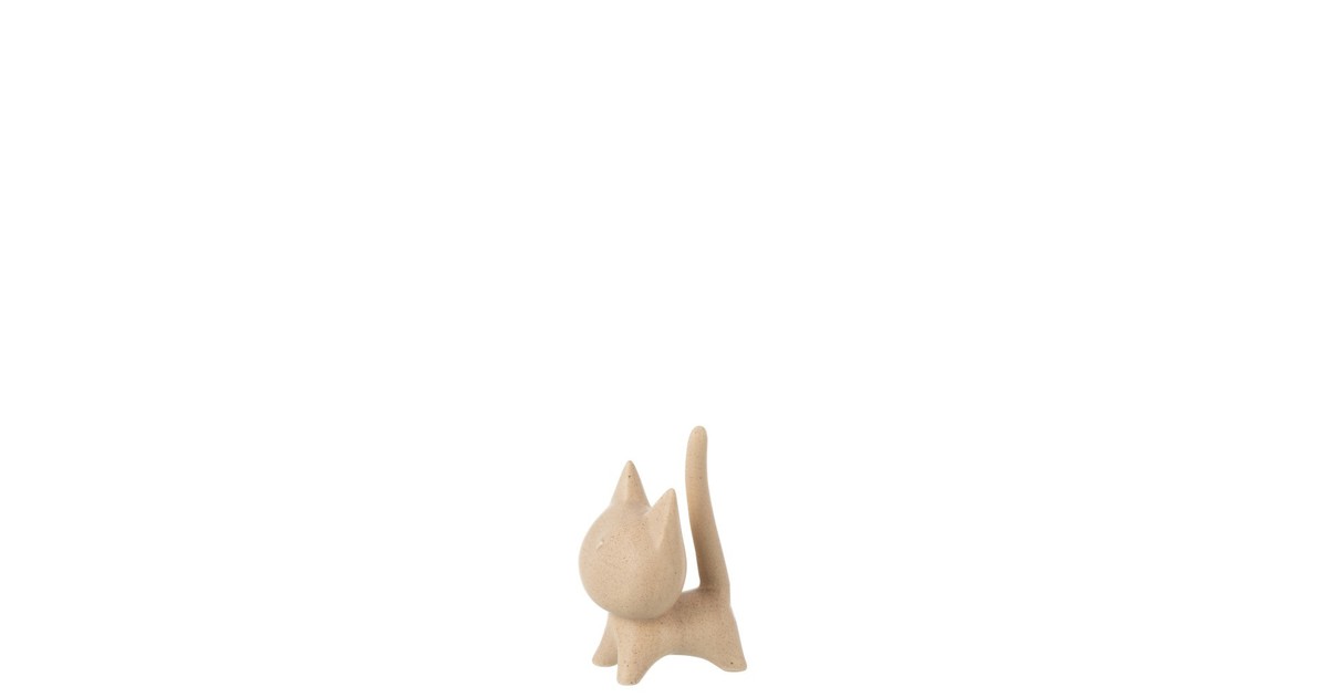 J-Line Decoratie Figuur Kat Abstract Beige - Large