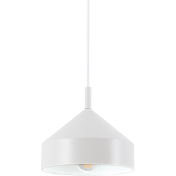 Landelijke Hanglamp Yurta - Wit - Binnenverlichting - 1 Lichtpunt - Ideaal voor Woonkamer, Keuken en Slaapkamer - 164 cm - 60W