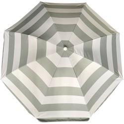 Parasol - zilver/wit - gestreept - D180 cm - UV-bescherming - incl. draagtas - Parasols