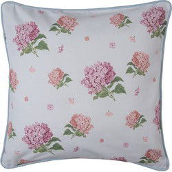Clayre & Eef Kussenhoes Blauw Roze Katoen Hortensia