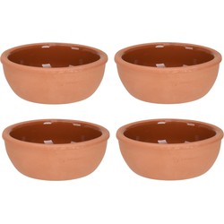 8x Tapas schaaltjes 150 ml terracotta 10 x 4 cm - Snack en tapasschalen