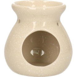 Ideas4seasons Geurbrander - amberblokjes/olie - keramiek - creme - Geurbranders