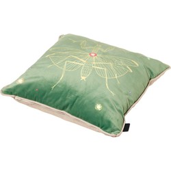 2 stuks! Sierkussen 45x45 Velvet insect green