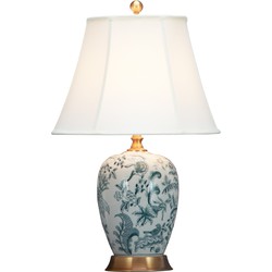 Fine Asianliving Chinese Tafellamp Off-White Botanische Kunst