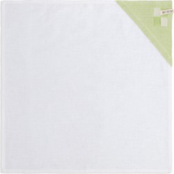 Knit Factory Theedoek Block - Ecru/Spring Green - 65x65 cm