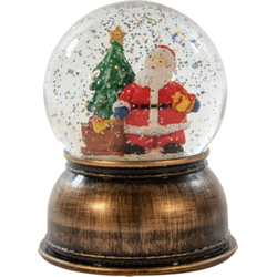 B.O. Globe Santa Glitter Water Led Warm White 11X14 cm