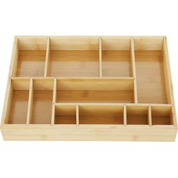 Decopatent® Bestekbak - Lade organizer - Besteklade - Bamboe - Hout - Bestek bak organizer houder voor keukenla - Bestekcassette