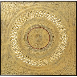 Wanddecoratie Art Geometric Circle Goud 120x120cm