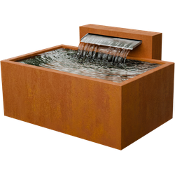 Cascadi cortenstaal Watervalelement (naast vijver) L80 x B17 x H70 cm