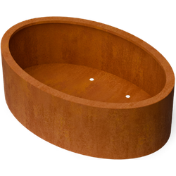 Ovalu Ovale plantenbak cortenstaal L120 x B80 x H40 cm
