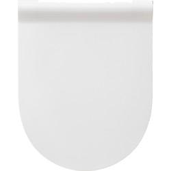 Ultradunne WC bril D-vorm - Toiletbril met deksel - Softclose - Easy Clean functie – Wit