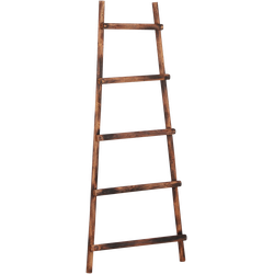 House of Seasons Decoratie Ladder - L29 x B49 x H119 cm - Populierenhout - Bruin