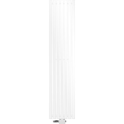Badkamerradiator verticaal met middenaansluiting 370x1800 mm Wit met LuxeBath universele aansluitset