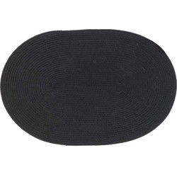 Unique Living - Placemat Daisy - Ovaal - Rotan - Zwart - 45x30cm