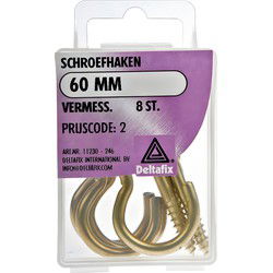 Schroefhaak 60mm vermess 8st
