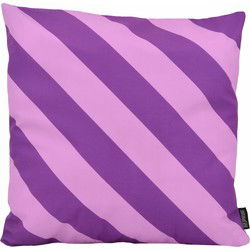 Stripe Paars/Lichtpaars | 45 x 45 cm | Kussenhoes | Katoen/Polyester