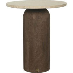 PTMD Bijzettafel Liora - 45x45x50 cm - Hout - Bruin