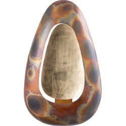 PTMD Windlicht Magni - 34x11x54 cm - Ijzer - Koper