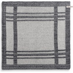 Knit Factory Gebreide Keukendoek - Keukenhanddoek Olivia - Ecru/Antraciet - 50x50 cm