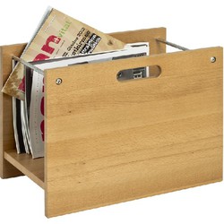 HakuShop Lectuurbak - Bruin - Massief beuken hout - Tijdschriften rek - 40x25x30cm