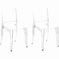 Beliani WESTBRIDGE - Banketstoel-Transparant-Polycarbonaat