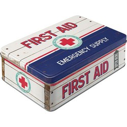 Nostalgic Art Bewaarblik/ehbo trommel - first Aid - Thin - 2,5 liter - Voorraadblikken