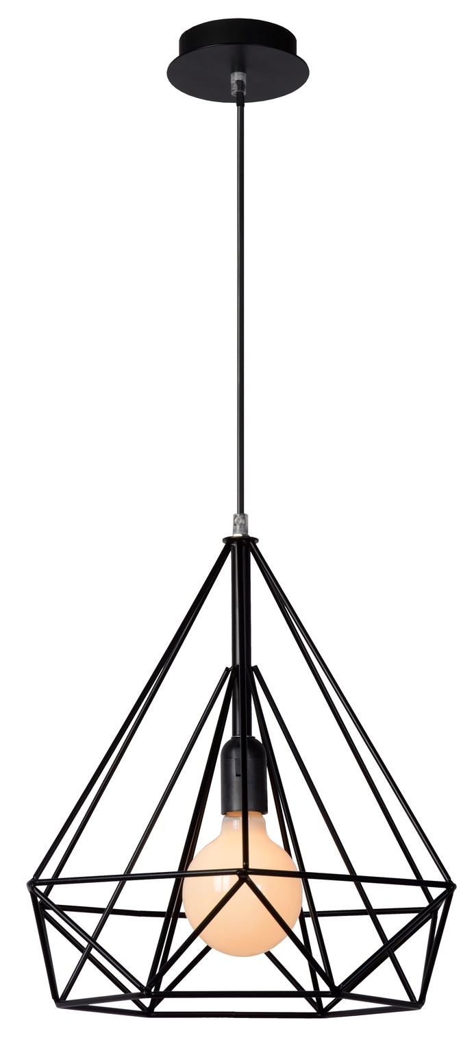 Lucide Hanglamp Ricky - Ø36.5 Cm - H39 Cm - Zwart - 