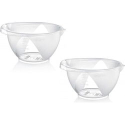 Cuisine elegance Beslagkom - 1x - 3L - transparant - mengkom - kunststof - Mengkommen