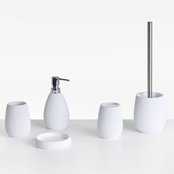 QUILA - Badkameraccessoireset - Wit - Polyresin