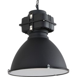 Mexlite hanglamp Densi - zwart - metaal - 47 cm - E27 fitting - 7779ZW