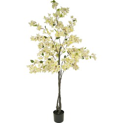 Greenmoods Bougavillea - Bougainvillea spectabilis - Nepplanten voor binnen - Kunstplant - 1 Stuk - 180cm - Wit