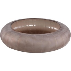 PTMD Schaal Levente - 40x40x9 cm - Glas - Zand