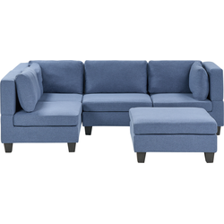 Beliani UNSTAD - Modulaire Sofa-Blauw-Polyester