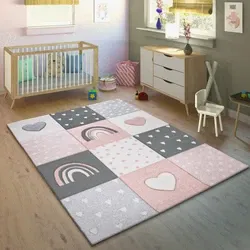 Kindervloerkleed - Cosena - Roze - 140x200 cm