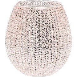 Riverdale Champagne Chic Waxinelichthouder Glas Glow Roze 15 cm