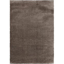 Tapijtenloods Pearl Soft Shaggy Hoogpolig Vloerkleed Effen Taupe- 140x200 CM