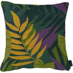 Sierkussen met paspel ca. 50x50 cm Iven green (4 stuks)