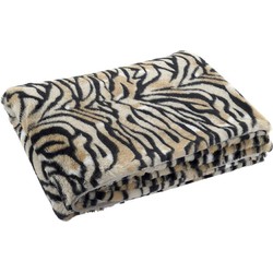 Fleece deken tijger dierenprint 150 x 200 cm - Plaids
