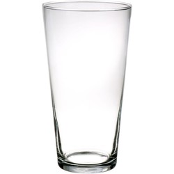 Conische vaas/vazen van glas 30 cm - Vazen