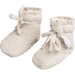 Baby's Only Slofjes teddy Willow - Warm Linen - 3-6 mnd - 100% ecologisch katoen